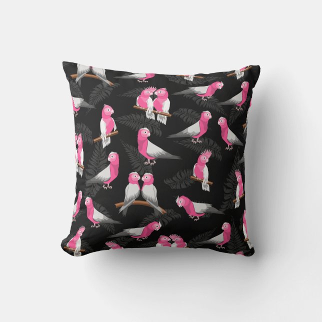 Coussin Motif de cocktails roses de Galah (Recto)