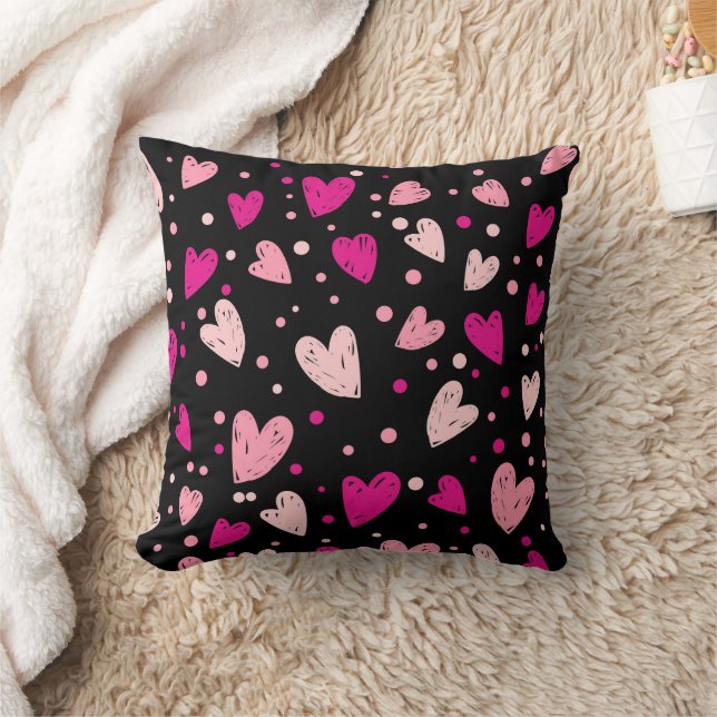 Coussin Motif de coeur et de points de charme (Couverture)