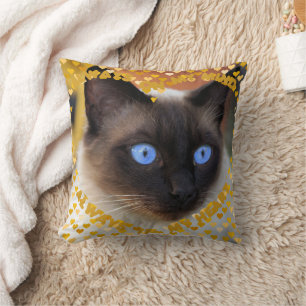 Coussin Motif de cœur jaune d'image personnalisée Cœur et