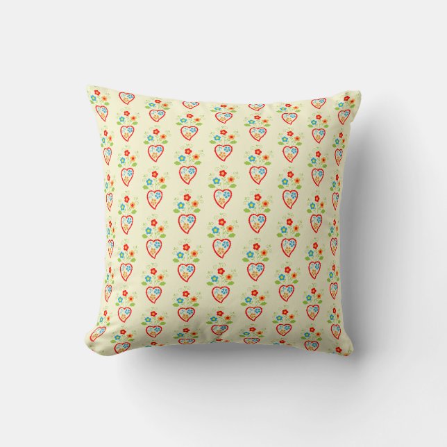 Coussin Motif de coeur populaire portugais (Recto)