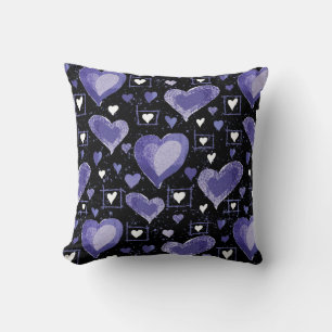 Coussin Motif de coeur pourpre