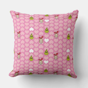 Coussin Motif de coeur rose Grinch & Cindy-Lou