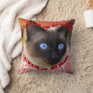 Coussin Motif de cœur rouge d'image personnalisée Cœur et