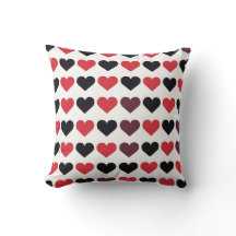Motif de coeur rouge et noir