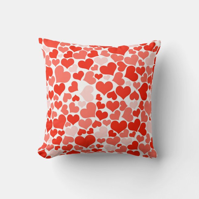 Coussin Motif de coeur rouge moderne (Recto)