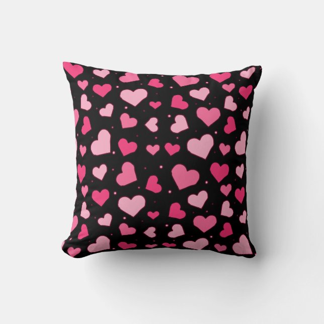 Coussin Motif de cœurs - Inspiré de la Saint-Valentin (Recto)