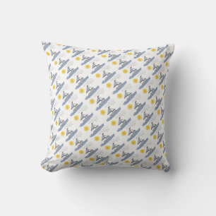 Coussin Motif de collage de voiliers