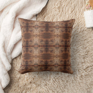 Coussin Motif de conception de gros plan de photo de bois 