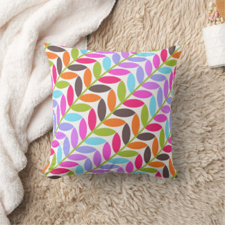Coussin Motif de conception feuille de la nature colorée
