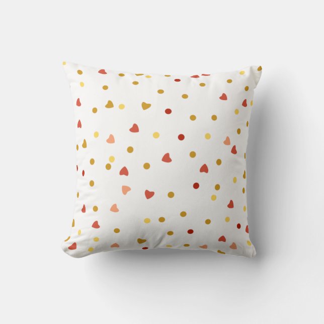 Coussin motif de confetti coloré mignon (Recto)