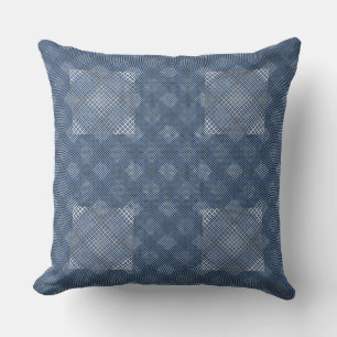 Coussin Motif de contrôle diagonale 2tones.bx4x4 DBlue BG