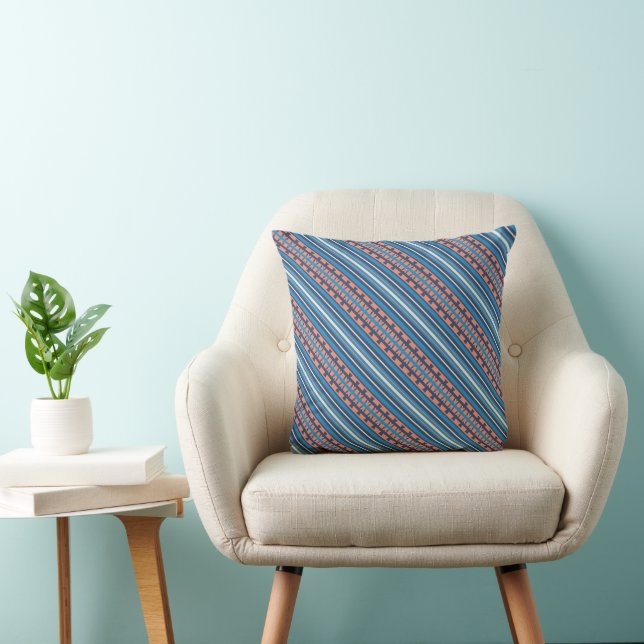Coussin Motif de coucher de soleil grec moderne (Chaise)
