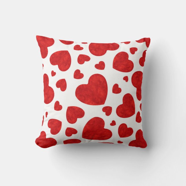 Coussin Motif de couleur rouge (Recto)