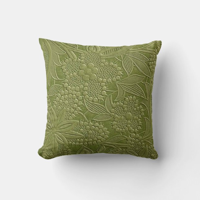 Coussin “Motif de couleur vert citron profond” (Recto)