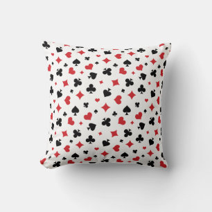 Coussin Motif de couleurs de cartes à jouer modernes sur f