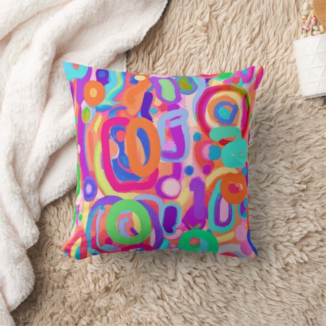 Coussin Motif de couleurs vives (Couverture)