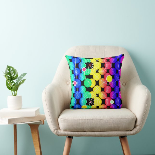 Coussin Motif de couleurs vives (Chaise)