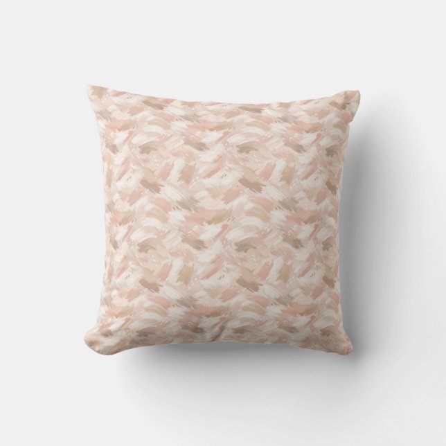 Coussin Motif de coup de pinceau abstrait (Recto)