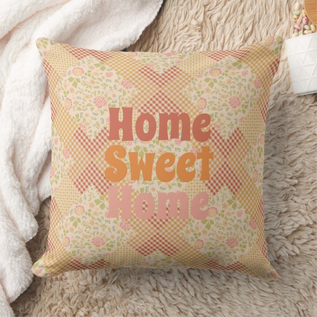 Coussin Motif de courte de patchwork floral automnal Cotta (Couverture)