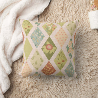 Coussin Motif de courte de patchwork Harlequin Cottagecore