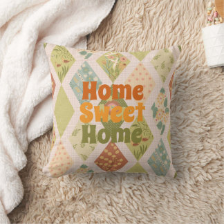 Coussin Motif de courte de patchwork Harlequin Cottagecore