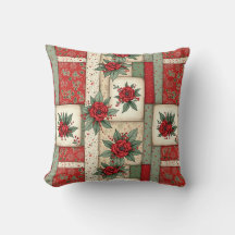 Motif de courtepoint de Noël floral vintage fantai