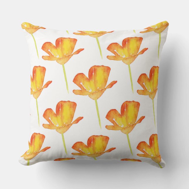 Coussin Motif de crapaud CA aquarelle (Recto)