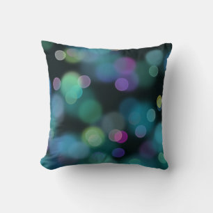 Coussin Motif de Crépuscule de Noël sur Bleu de Minuit