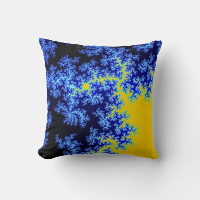 Coussin Motif de cristal de glace fractale de Mandelbrot (Recto)