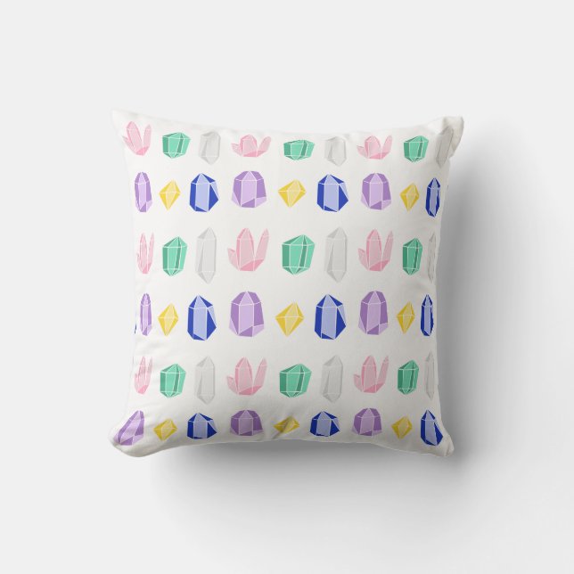 Coussin Motif de cristaux colorés (Recto)