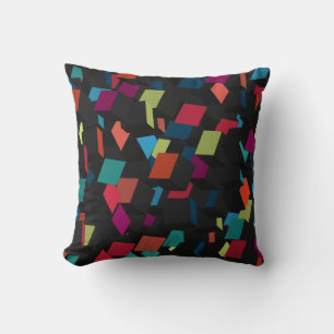 Coussin Motif de cube géométrique Abstrait tendance