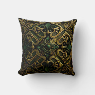 Coussin Motif de décoration en bronze vert