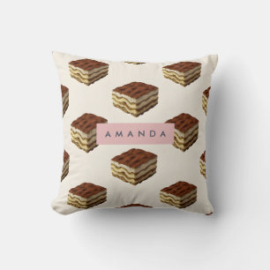 Coussin Motif de dessert Tiramisu délicieux personnalisé