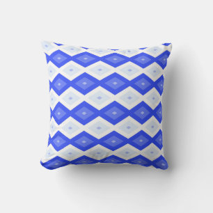 Coussin Motif de diamant bleu royal