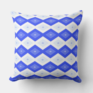 Coussin Motif de diamant bleu royal