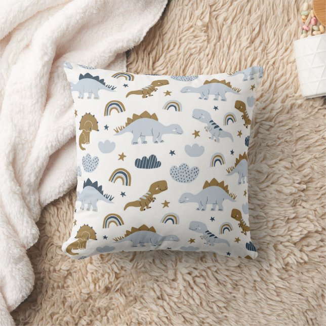Coussin Motif de dinosaure arc-en-ciel mignon (Couverture)