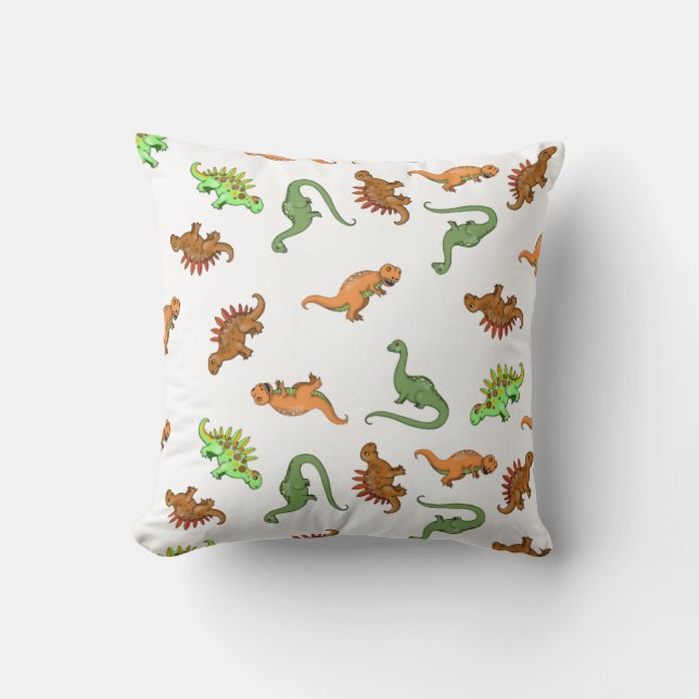 Coussin Motif de dinosaure mignon (Recto)