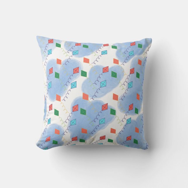 Coussin Motif de doodles d'été de cerf-volant (Recto)