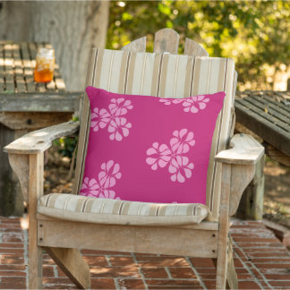 Coussin Motif de droplet floral rose moderne