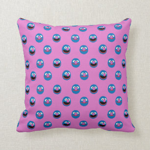 Coussin Motif de face de Grover rose