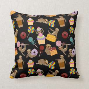 Coussin Motif de festins de bonbon à paresse
