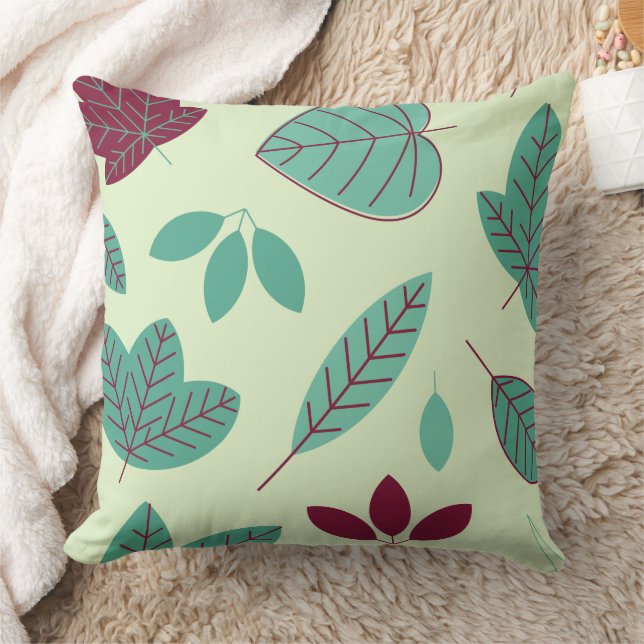 Coussin Motif de feuille botanique moderne (Couverture)