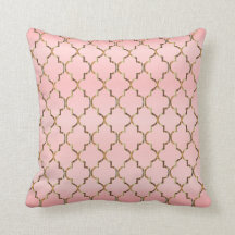 Motif de feuille de carrelage rose et or Satin