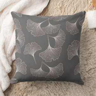 Coussin Motif de feuille de Ginkgo japonais