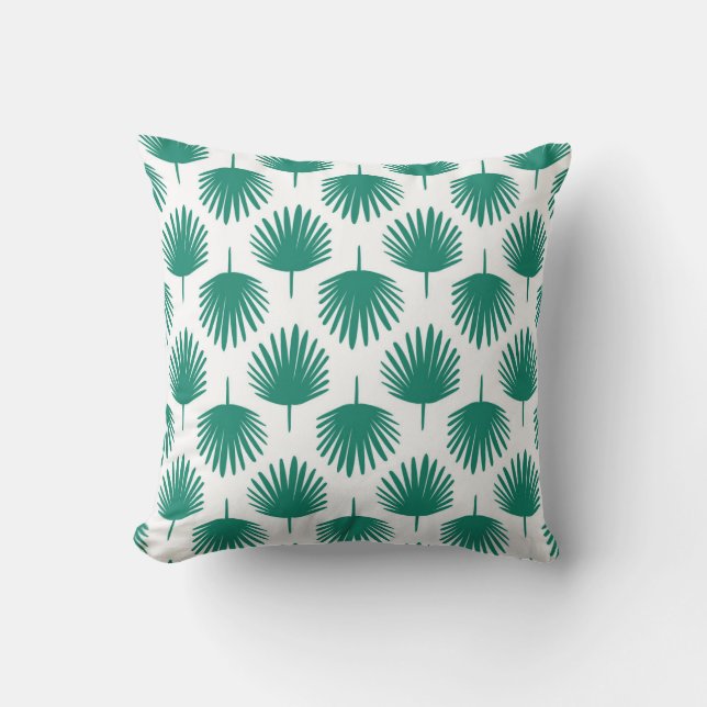 Coussin Motif de feuille de palme tropicale (Recto)