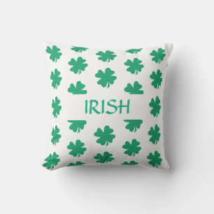 Coussin Motif de feuille de trèfle de la Saint-Patrick ver