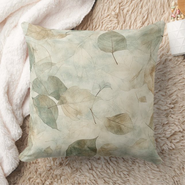 Coussin Motif de feuille pressée inspiré de l'ancien dans  (Couverture)