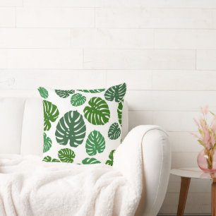 Coussin Motif de feuille verte