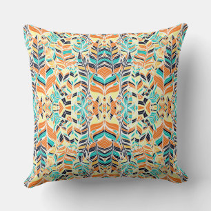 Coussin Motif de feuilles bohème coloré mignon