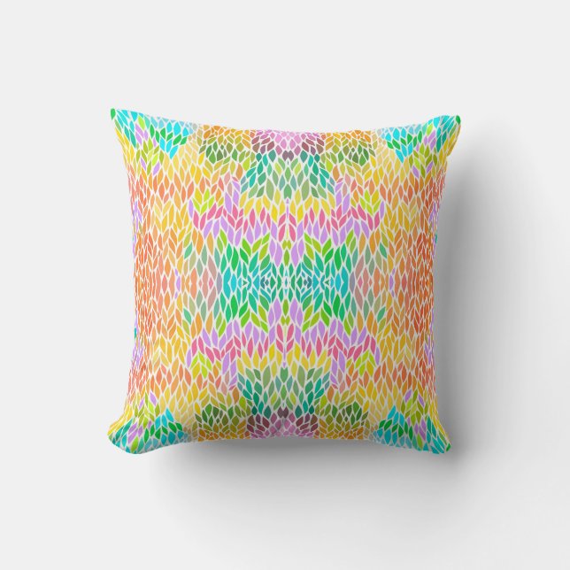 Coussin Motif de feuilles colorées mignonnes (Recto)